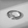 Ring "heart" from hands, color silver, dimensionless