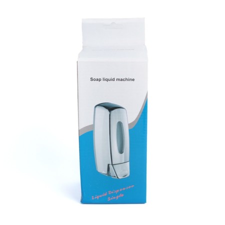 A dispenser for antiseptic or liquid soap, mechanical, 350 ml, plastic, chromium color-3