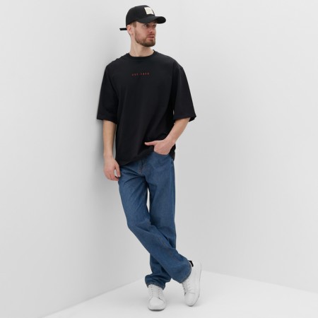 Men's T -shirt MIST EST., Size 52, black-1