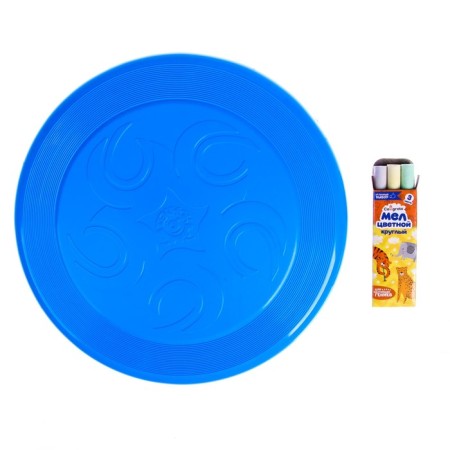 Flying saucer, 23 × 23 × 2.7 cm, blue color + chalk as a gift-3