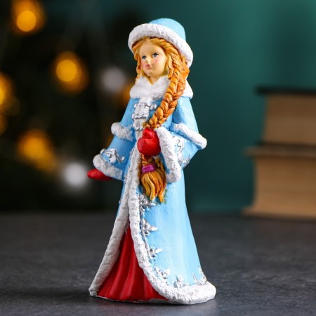 New Year's figure "Snow Maiden in red mittens" 7x5x14cm-3