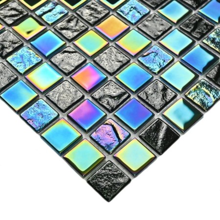 Glass mosaic Bonaparte Bondi Black-25, 300x300x4 mm-1