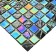 Glass mosaic Bonaparte Bondi Black-25, 300x300x4 mm