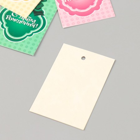 Cardboard Biro "Happy Birthday. Bant" set 10 pcs (5 types) 4x6 cm-3