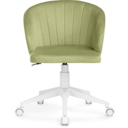 Computer chair Plastic Plastic/velor, white/green 59x60x78 cm-1