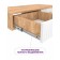 Suspended cabinet "Repit", with 2 lizards, 750x350x150, gold craft, white gloss, gold