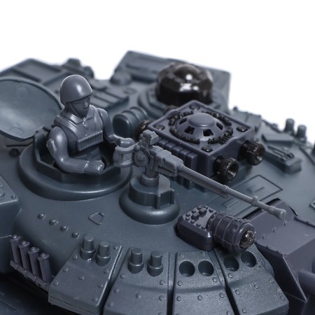 Radio controlled tank, scale 1:28, with a battery, light and sound effects, color gray color-3