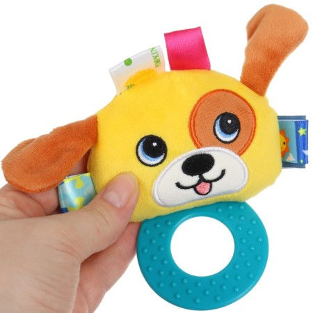 The rattle is soft with the teether "dog", I crush me-6