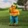 Garden figure "Frog with a jug" 32x16x14cm