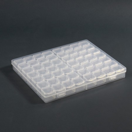 Organizer for decor, 14 blocks, 4 cells, 21 × 17.5 × 2.7 cm, the color is transparent-2