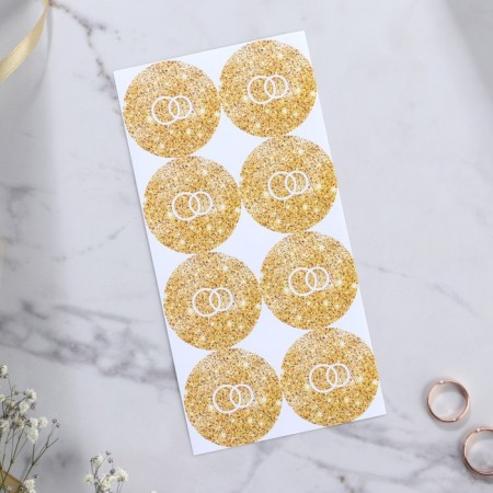 Invitation in the craft envelope for the wedding "Golden Sequins", 10 x 15 cm-7