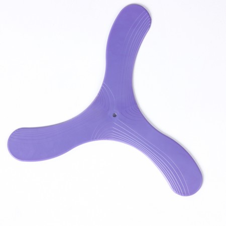 Three -lobed boomerang, 23 x 23 cm, plastic, lilac