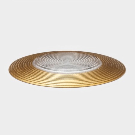 Black dining plate "Seville", d = 27 cm, gold color-2