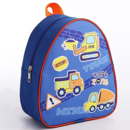 Baby backpack for the boy "Machines", district. 23x20.5 cm-1