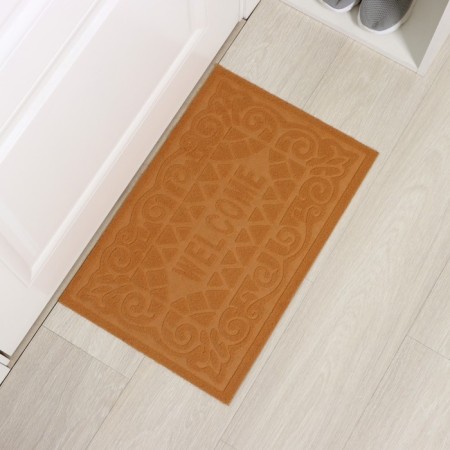 Walcome moisture -free rug without a trim “Welcome. Monogram ", 38 × 59 cm, color mix-6