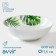 The plate deep shade "Fern sheet", 600 ml, d = 17.5 cm, glass ceramic, white color