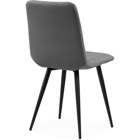 STULL OF A METALLARCASA RALF Metal/velor, black/dark gray 44x53x83 cm-3