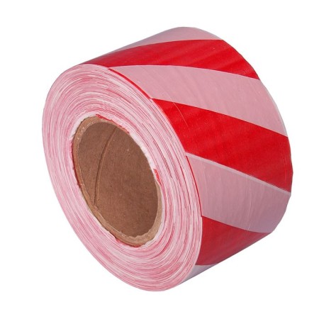 The fence “Passage is prohibited” 250 m, red-white, width 7.5 cm, thickness 50 μm-1