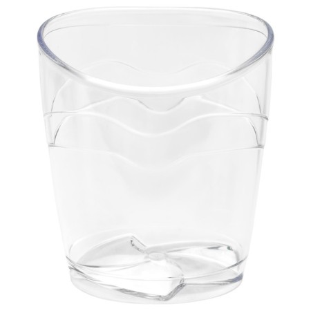 A glass for writing accessories "Vega", plastic, oval, transparent-1