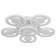 Causteen with PDU 671129/6 LED 216W Dimmer 3 modes 3000-6000k white 57x57x12 cm Bayerlux