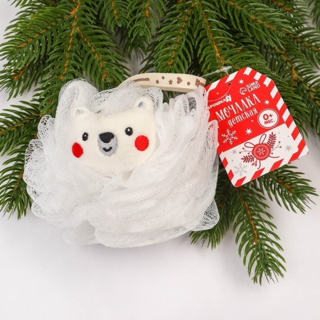 Body Bear Moille "Bear", white, gift packaging, crumb I-2