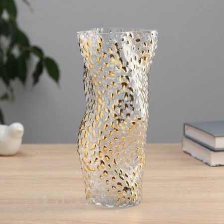 VAZA Glass "Milagros" bend, 23x11 cm, transparent
