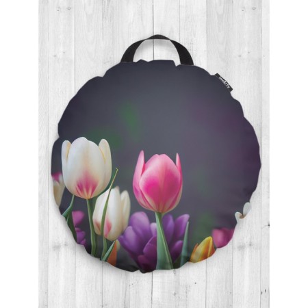 Siddle Pill "Spring Tulips", Decorative, D = 52 cm