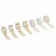Adhesive Washi durles for decor with foil golden, 15 mm x 3 m (set 7 pcs) rice paper