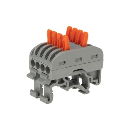 Terminal of QMS 222-424D Proeler 4-pole, with a mount on a DIN-rack (0.08-4 mm²) gray (50 pcs./Union)-2