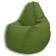 The hand-bag “pear” is positive karate, size l, diameter 80 cm, height 100 cm, velor, green color