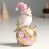 Polystone souvenir "Vorostone in a pink cap on the New Year's ball" 11.5x8.5x17.5 cm