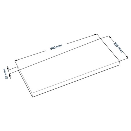 Wall -mounted shelf "FOROA 1.6", 600 × 250 × 37 mm, vestiburates, white color-2