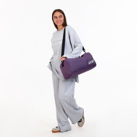 Sports bag with lightning, long belt, purple color-3