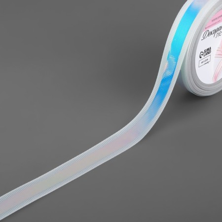The tape is decorative, with holography, 25 mm × 9.1 ± 0.5 m, white color-1