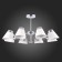 Ceiling EVOLUCE lamp. Sle155802-08. Vario. 8x40 watts, E14, 80x80x38 cm, chromium color