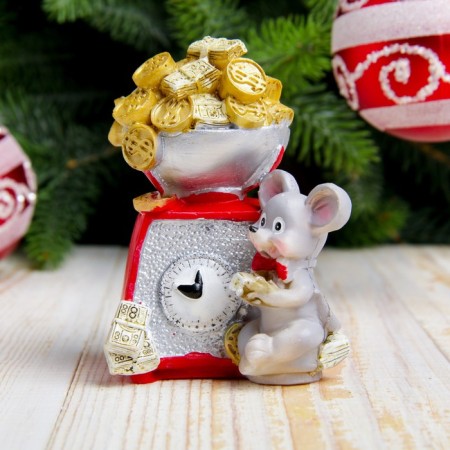 Polystone souvenir "Myshulya and scales with gold coins" MIX 8.5x5x6 cm-5