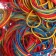Bank gum colored, 1000 grams, length 95 mm, diameter - 60 mm, section 1.7 x 1.7 mm