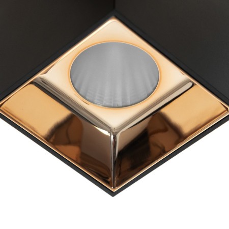 Lamp "Cube" LED 4000K 10W DIM220 Black gold 7.5x7.5x9.5cm-4