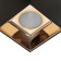 Lamp "Cube" LED 4000K 10W DIM220 Black gold 7.5x7.5x9.5cm