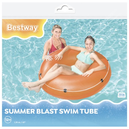 Circle for swimming with a cord, D = 119 cm, from 12 years old, Mix color, 36120 Bestway-6