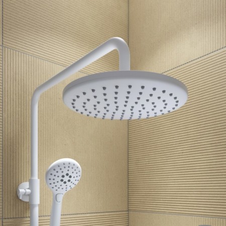 Shower system IDDIS RAY RAYWT3FI06, tropical shower, shower, brass, white-3