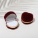 The case is velvet under the ring "Heart" 4 × 5, burgundy color with gold