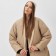 Women's cap with a rabbit hair, p. 56 cm, beige