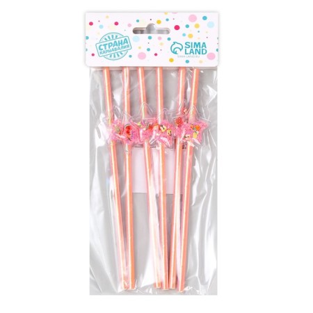 Stars of cocktail tubes, set, 6 pcs-1