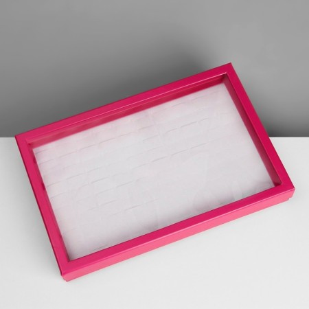Steam for jewelry "Casket" 100 seats, 29 × 19 × 4 cm, bright pink color-4