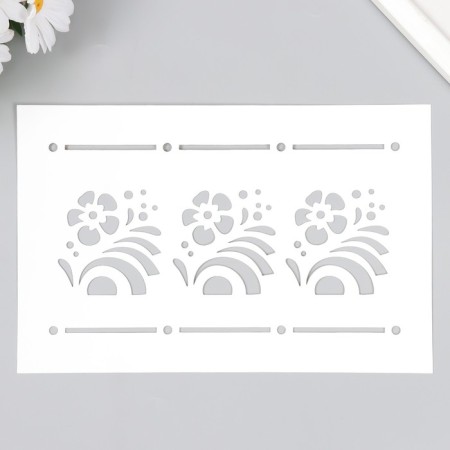Stencil "flowers" 24x16 cm