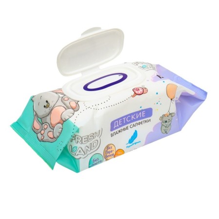 Wet napkins for children "Freshland" with d-pantenol, 120 pcs-3