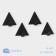 Set of metal self -adhesive hooks Savanna Black Loft Pyramid, 4 pcs, line 4 cm