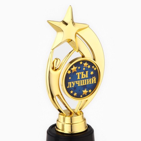 Cup Award Figure: Star "You are the Best" gold, plastic, 7 x 18.2 cm.-1