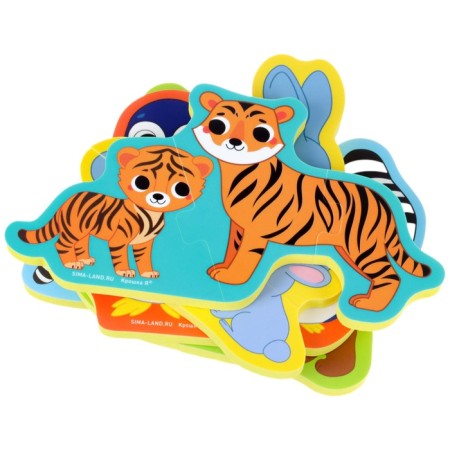 Soft puzzle for babies "Mom and kids", 5 puzzles, crumb I-11